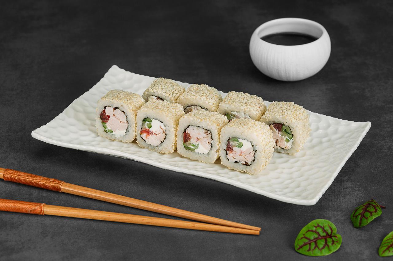 Фото ЦЕЗАРЬ РОЛЛ С КОПЧЕНОЙ КУРИЦЕЙ